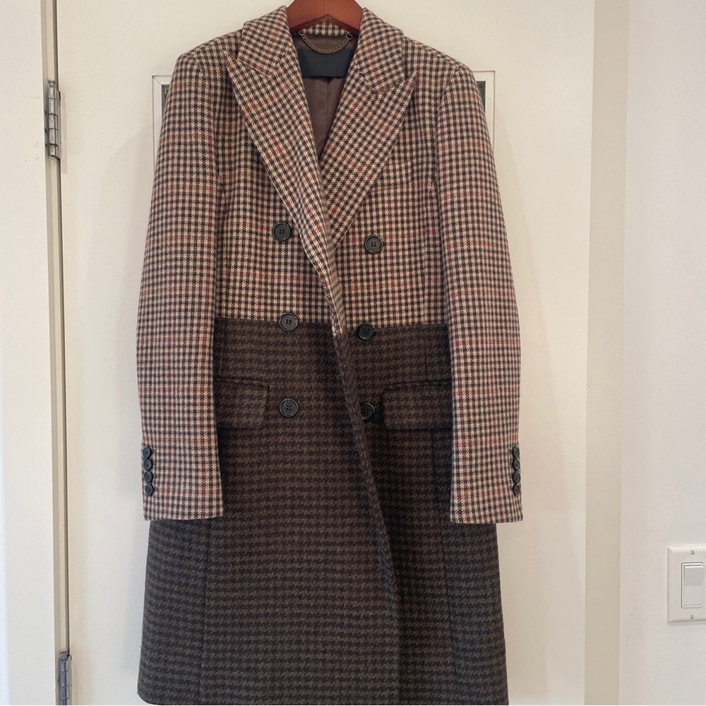 Jcrew Collection Colorblock Tweed Topcoat 0